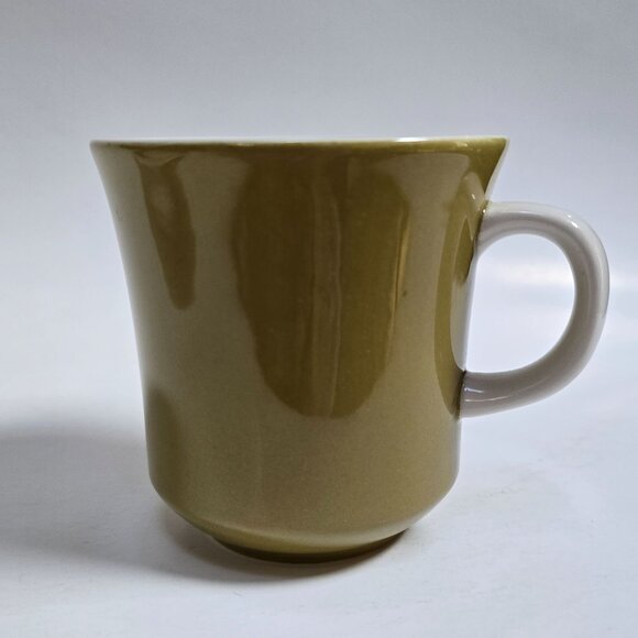 Vintage Mikasa Olive Green Apple Pie Ceramic Cera Stone Cup & Set D1450 - Picture 8 of 10